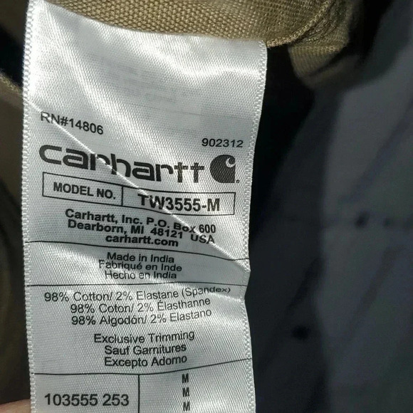 Carhartt Men's Rugged Flex Rigby Short Sleeve Relaxed Fit Work Shirt Size M - Picture 8 of 12